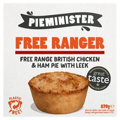 Pieminister Free Ranger Chicken, Ham & Leek Pie 270g