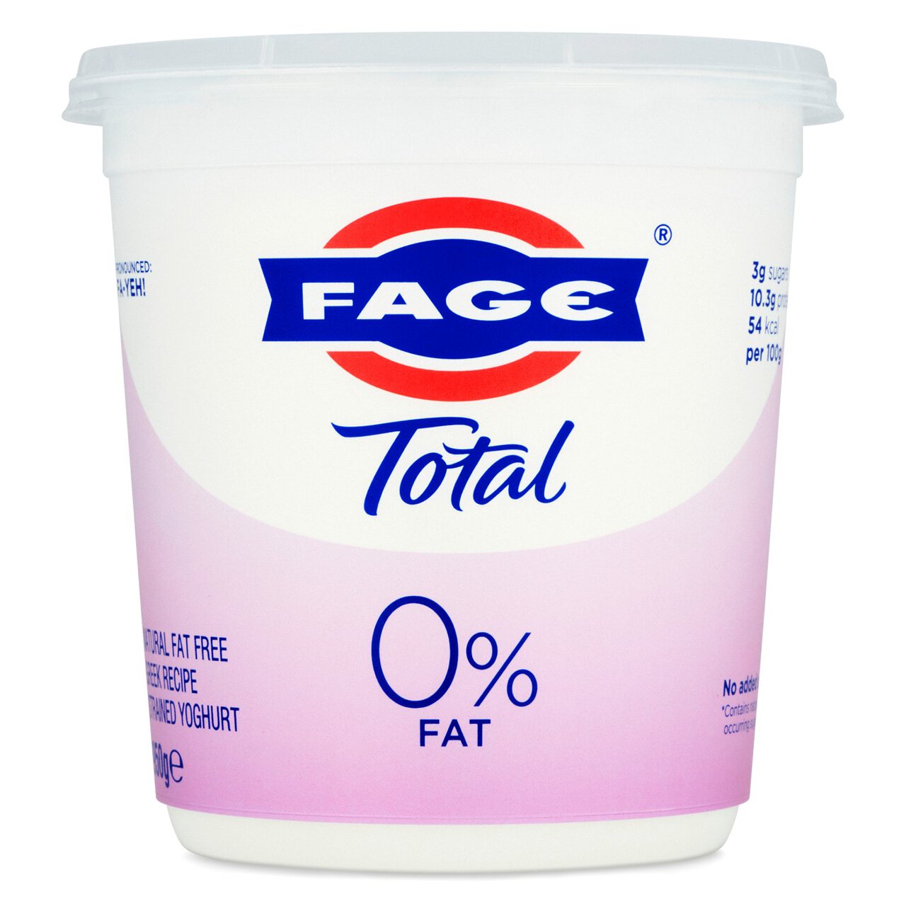 Fage Total 0% Fat Natural Fat Free Greek Recipe Strained Yoghurt 950g