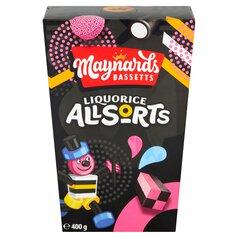 Maynards Bassetts Liquorice Allsorts Sweets Carton 400g