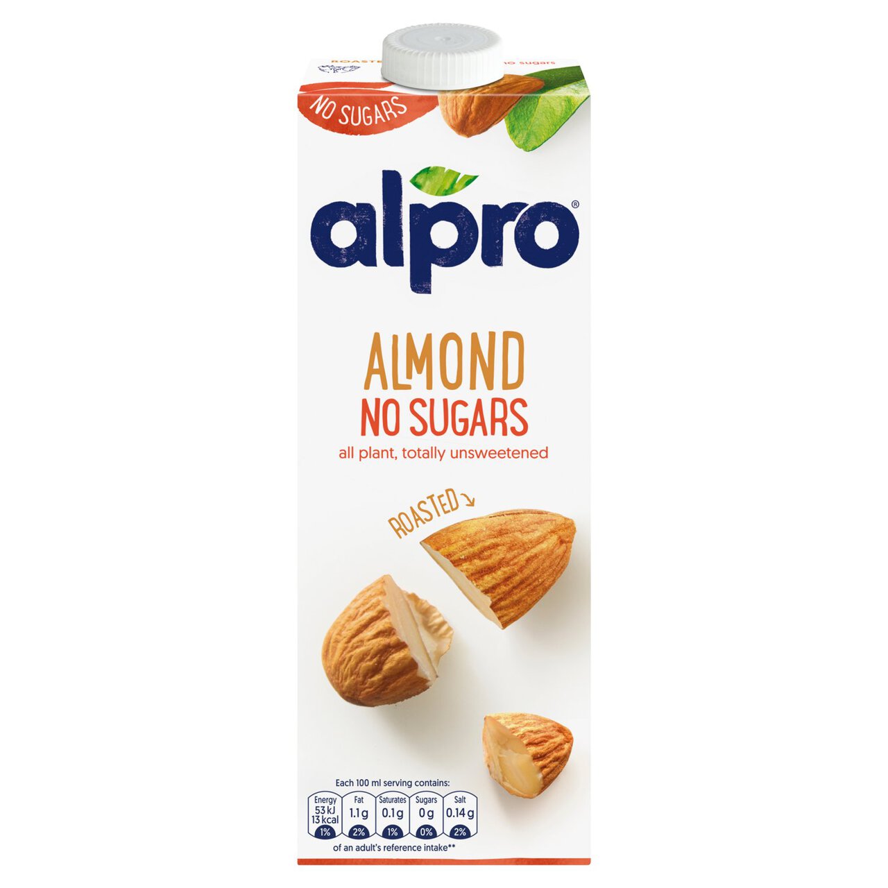 Alpro Almond No Sugars Long Life Drink 1l