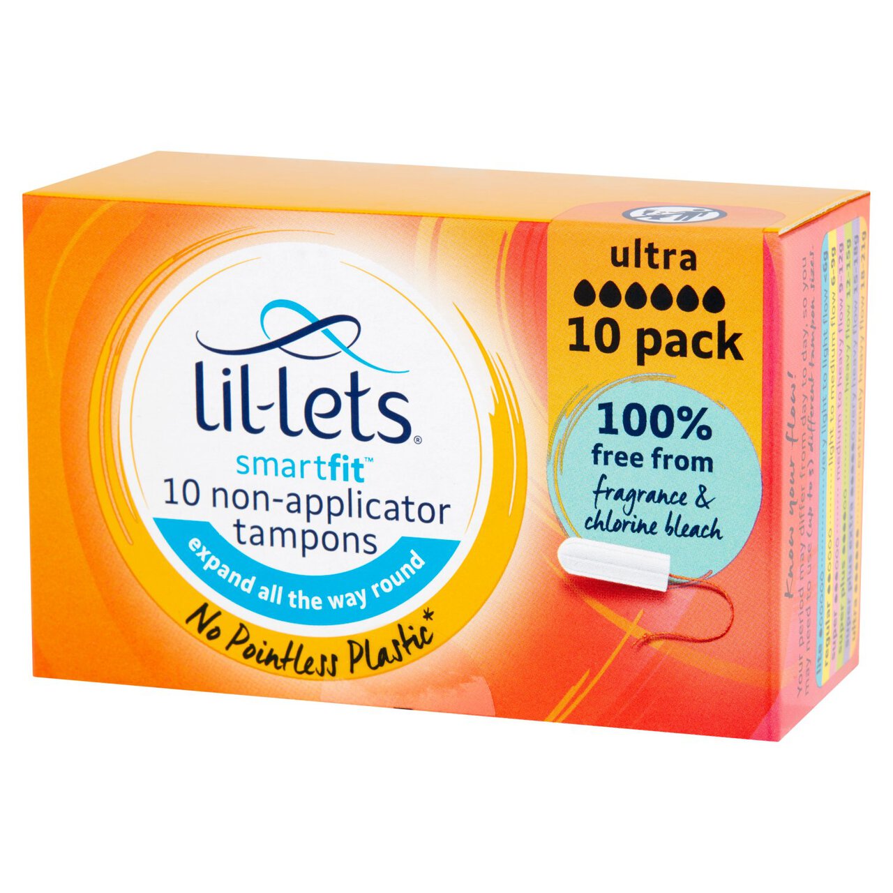 Lil-Lets Smartfit Non-Applicator Tampons Ultra 10 per pack