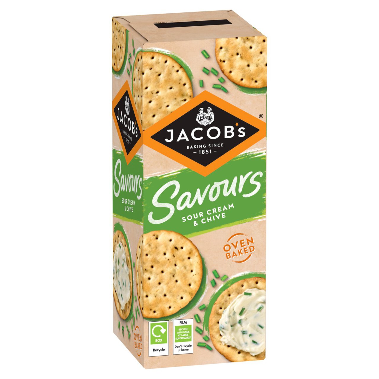 Jacob's Savours Sour Cream & Chive Crackers 150g