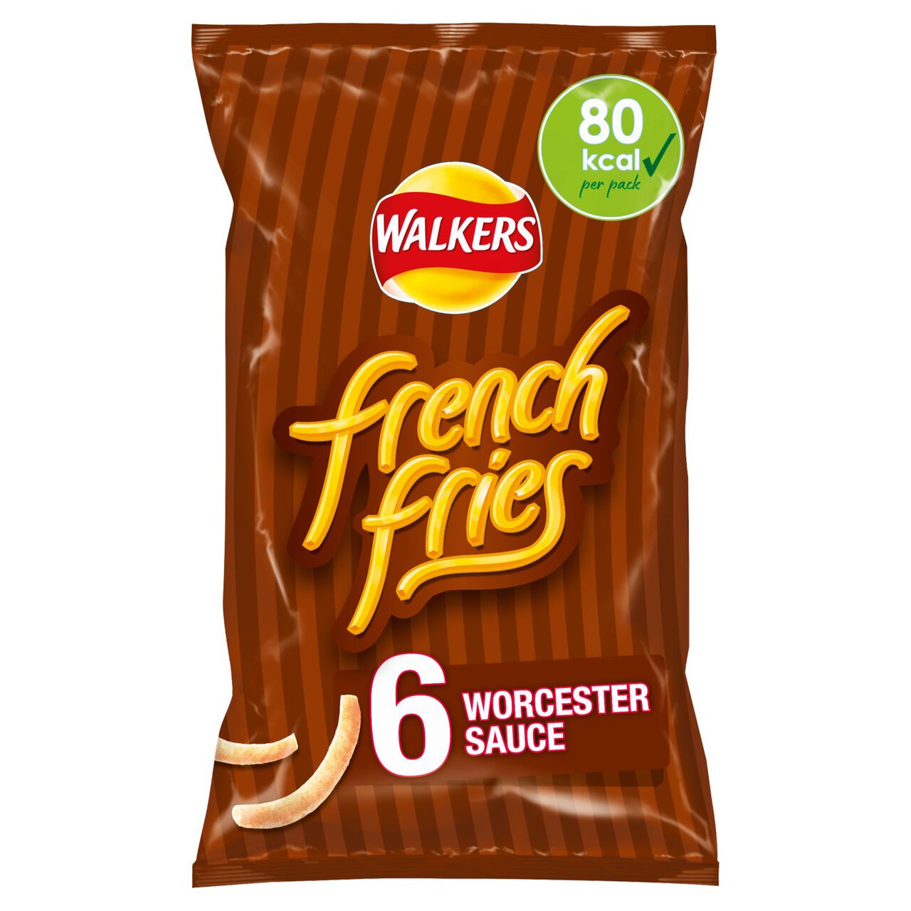 Walkers French Fries Worcester Sauce Snacks 6 per pack