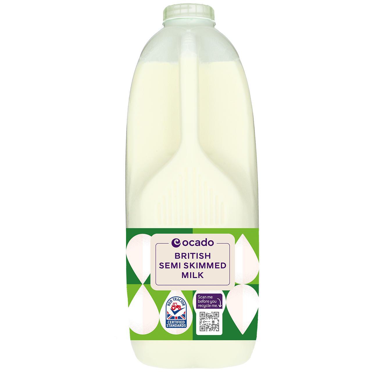 Ocado British Semi Skimmed Milk 2.272l