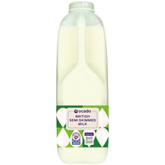 Ocado British Semi Skimmed Milk 2 Pints 1.136l