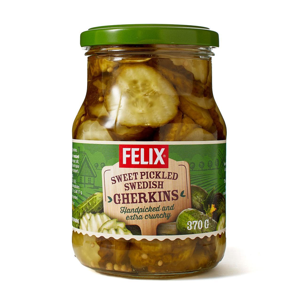 Felix Smorgasgurka Sliced Pickled Gherkins 370g