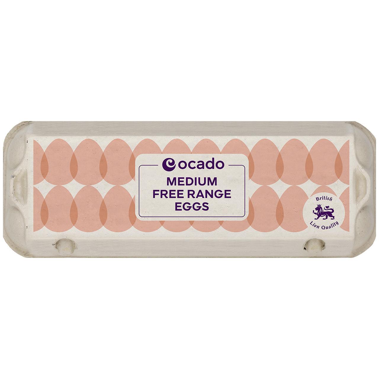 Ocado Medium Free Range Eggs 12 per pack