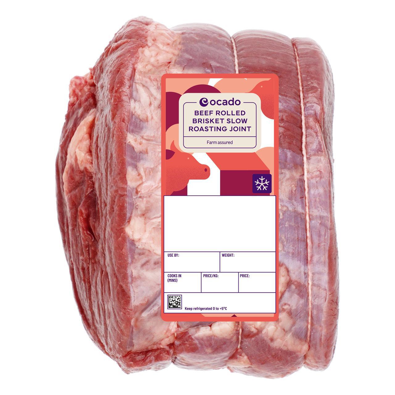 Ocado Beef Rolled Brisket Slow Roasting Joint Typically: 750g