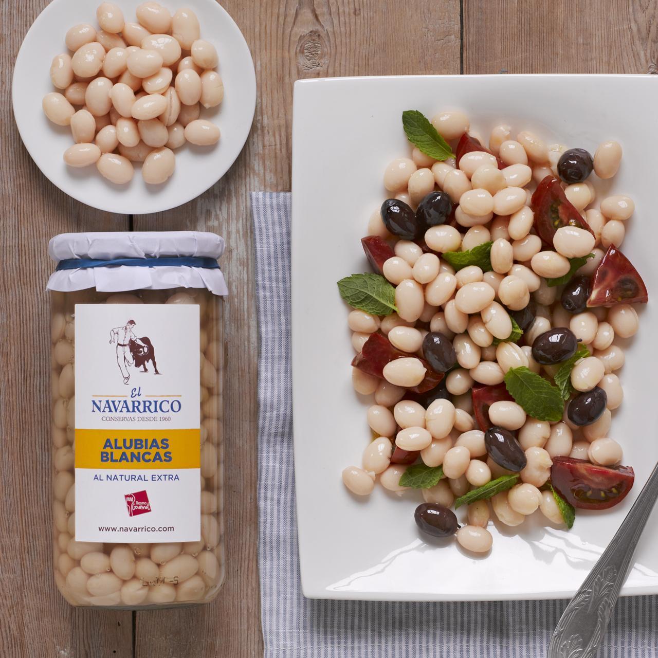 Brindisa Navarrico Round White Haricot Beans "Alubias Blancas" 600g