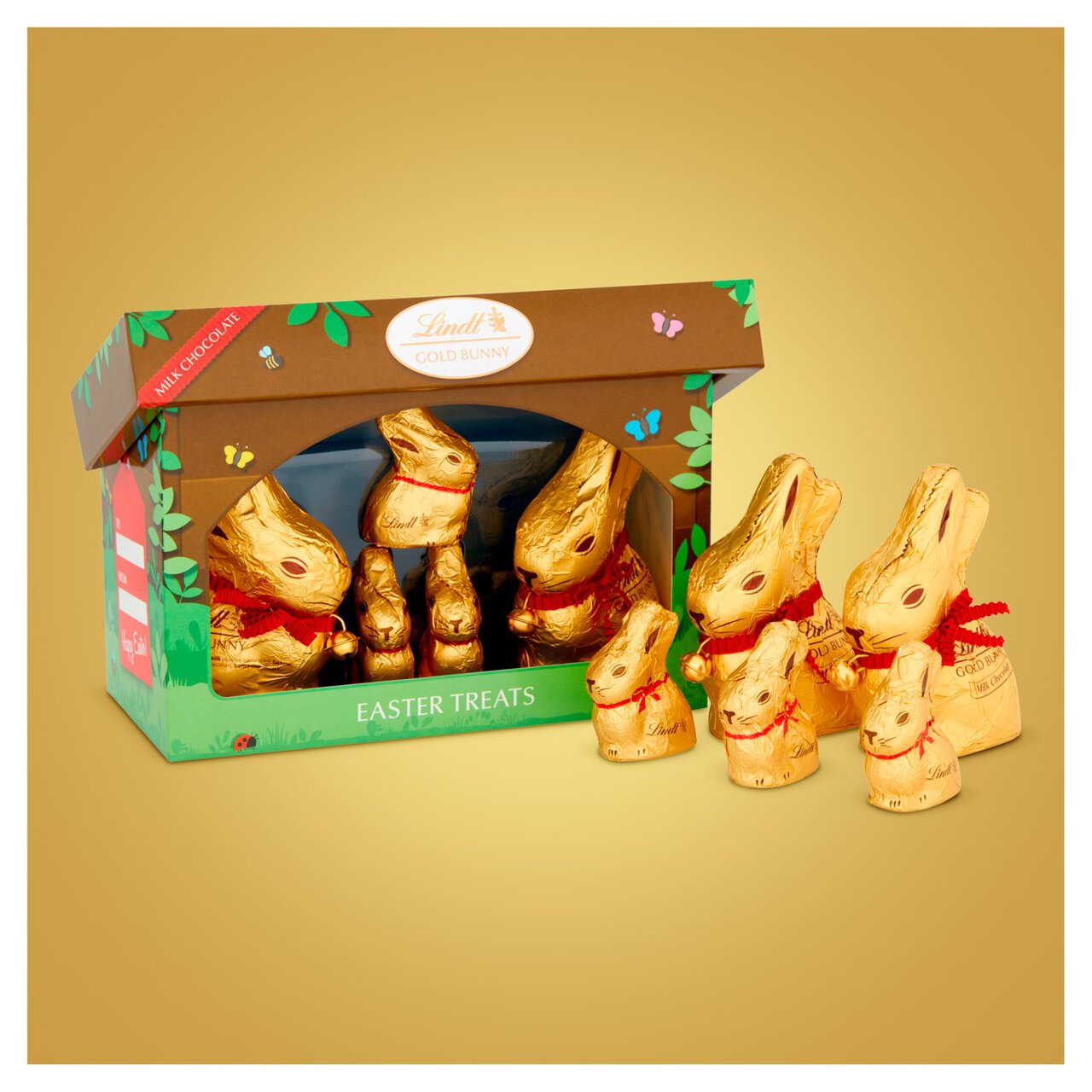 Lindt Easter Gold Bunny Milk Chocolate Family Hutch 130g