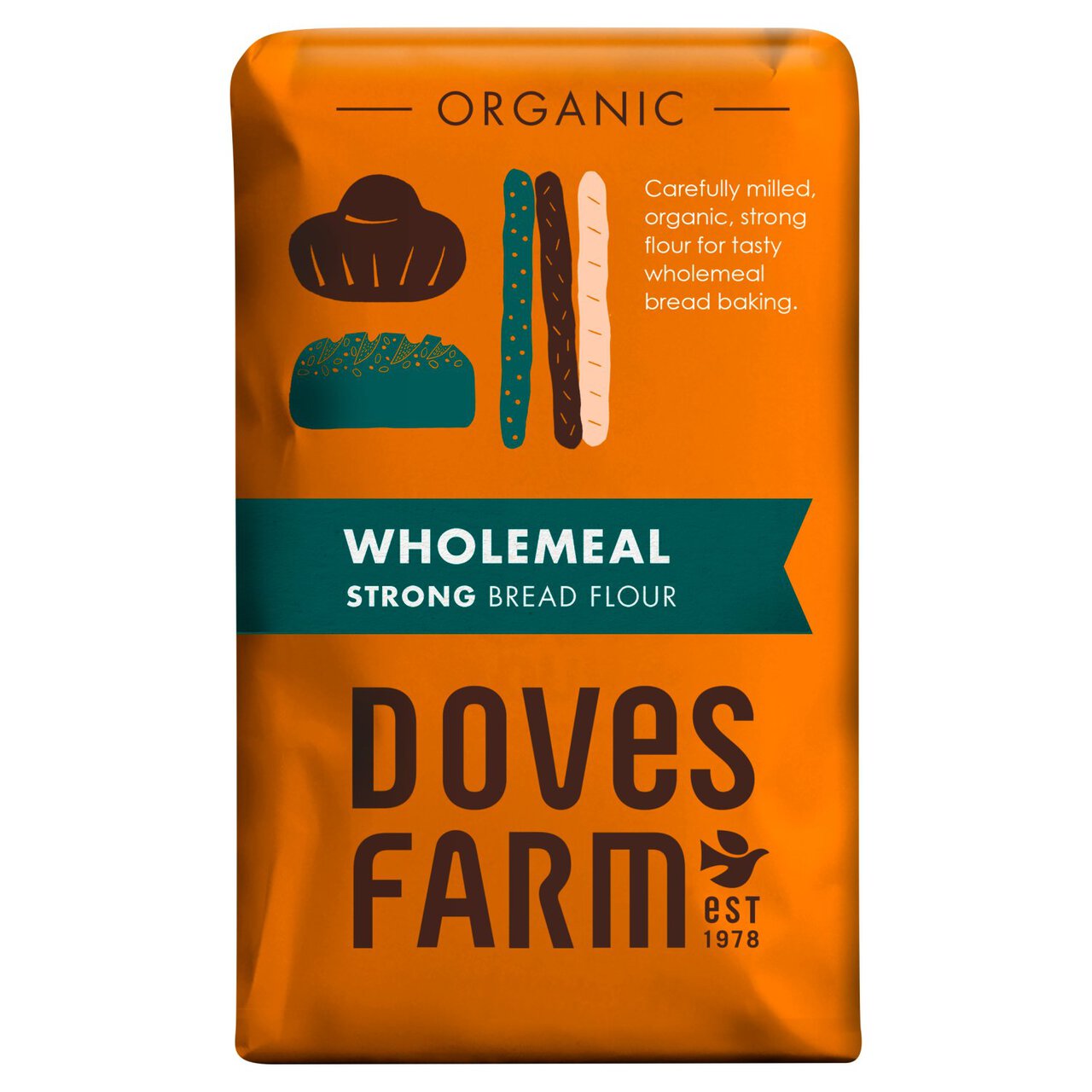 Doves Farm Organic Strong Wholemeal Organic Bread Flour 1.5kg
