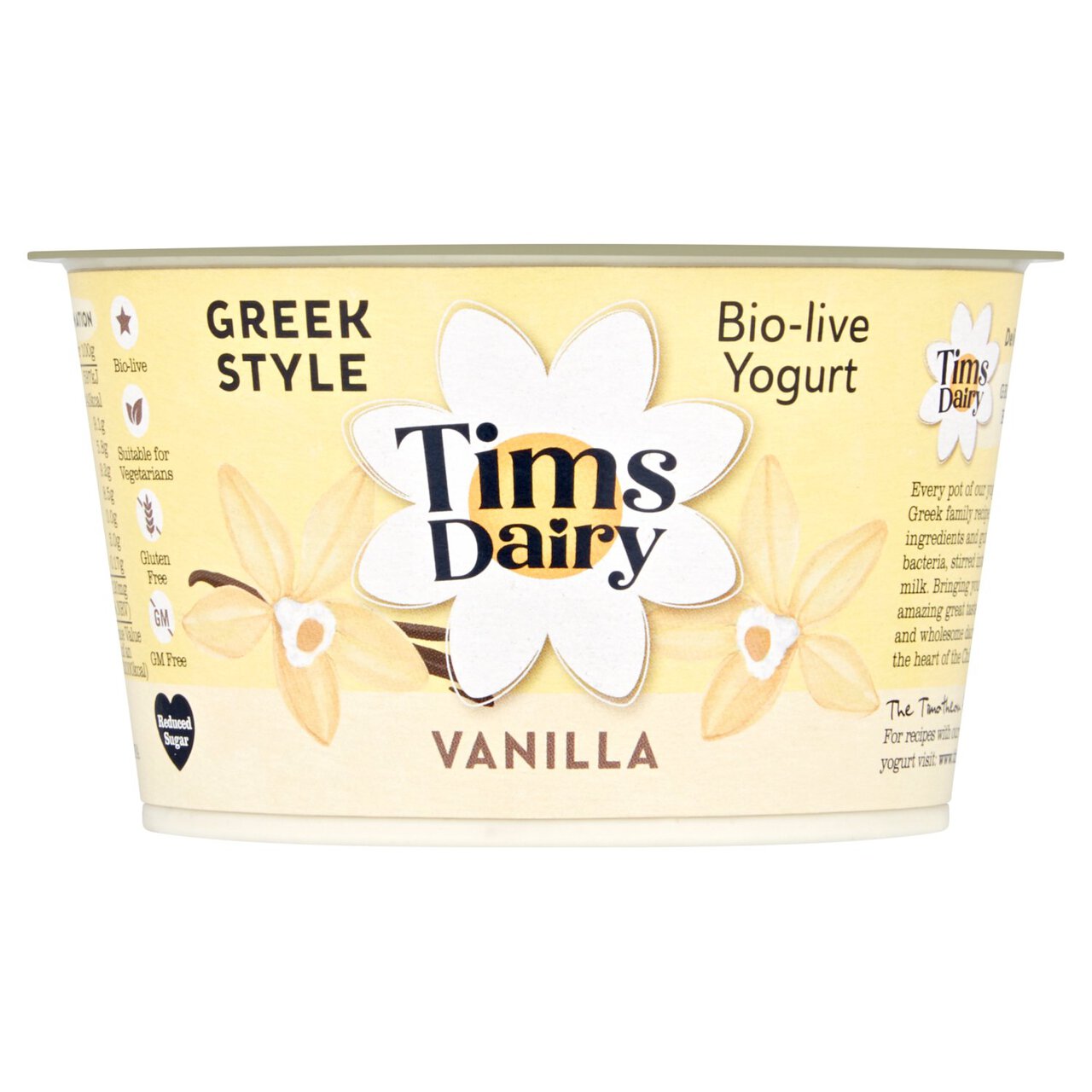 Tims Dairy Greek Style Vanilla Yoghurt 175g