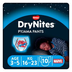 Huggies DryNites Boys Pyjama Pants, 3-5 Yrs (16-23kg) 10 per pack