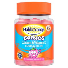 Haliborange Kid's Softies Calcium & Vitamin D Strawberry Gummies 3-12yrs 30 per pack