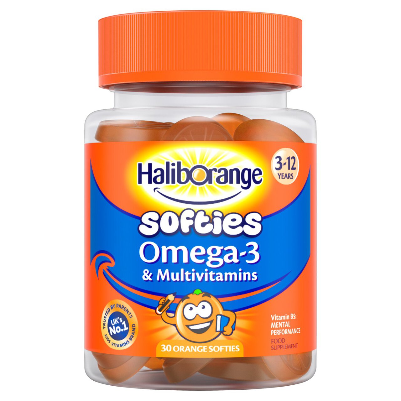 Haliborange Multivitamin & Omega-3 Softies 3-12 y 30 per pack