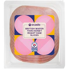 Ocado British Wafer Thin Honey Roast Ham No Added Water 125g