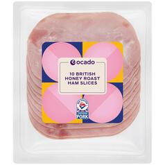 Ocado British Honey Roast Ham 10 Slices No Added Water 280g