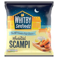 Whitby Seafoods Wholetail Breaded Scampi Frozen 200g