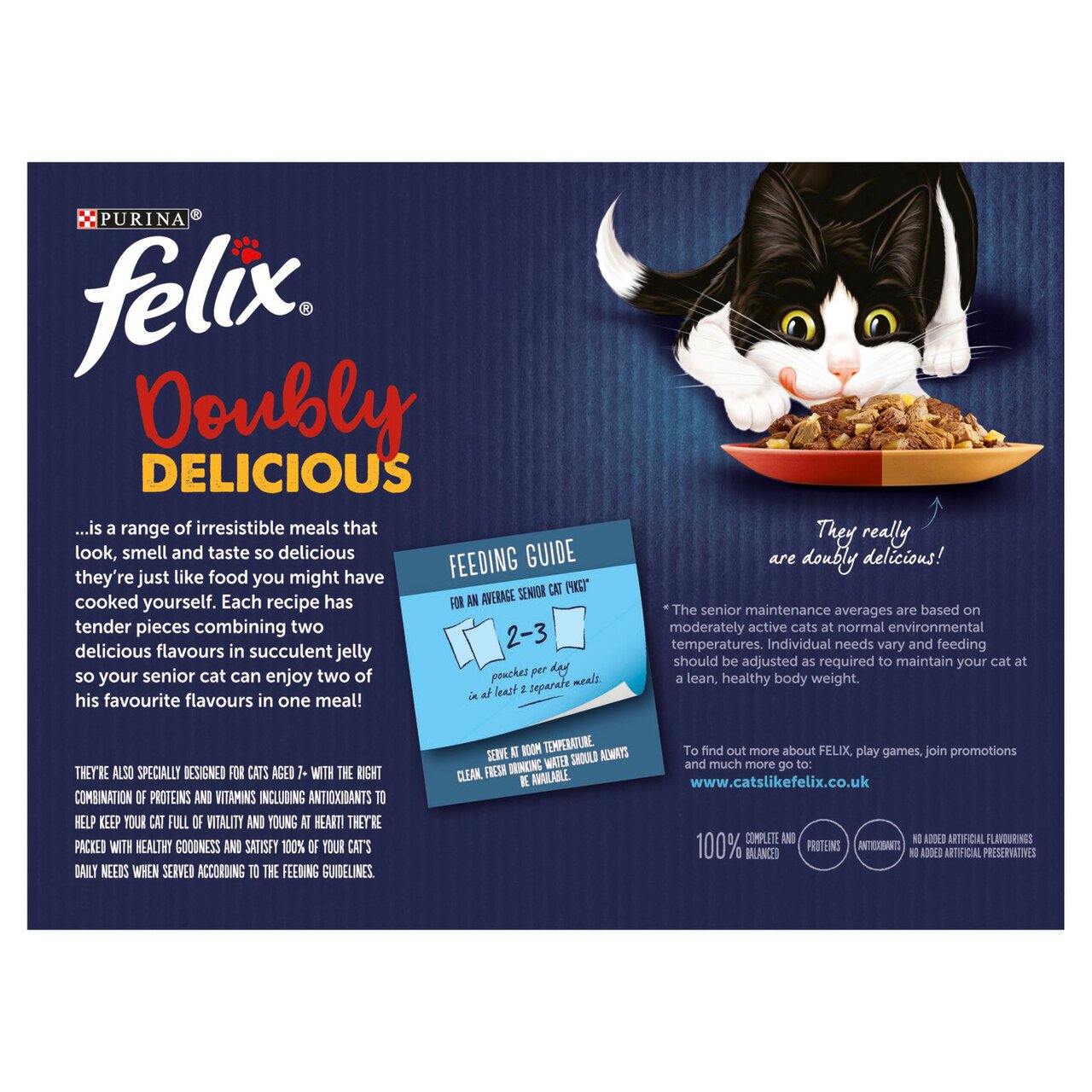 Felix As Good As It Looks Doubly Delicious Senior Cat Food Meat 12 x 100g