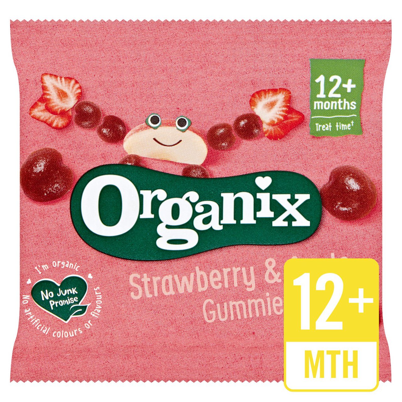 Organix Strawberry & Apple Organic Gummies, 12 mths+ 12g