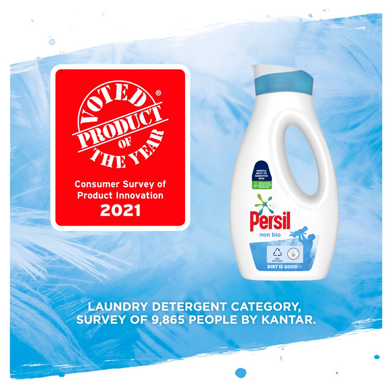 Persil Laundry Washing Liquid Detergent Non Bio 38 Wash 1.026l