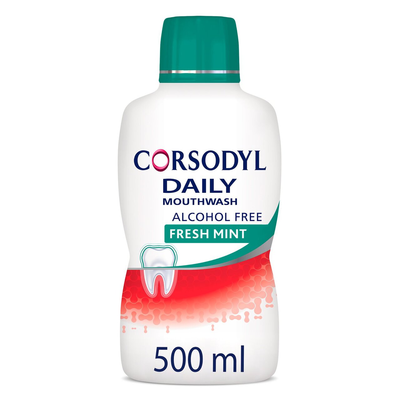 Corsodyl Daily Gum Mouthwash Antibacterial Alcohol-Free 500ml