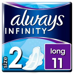 Always Sanitary Towels Infinity Long (Size 2) Wings 11 per pack