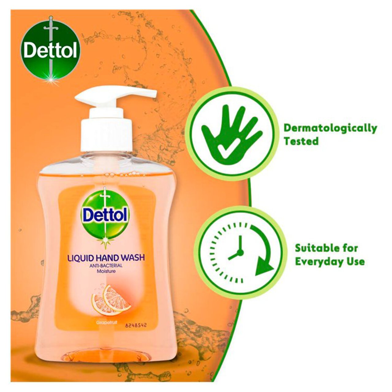 Dettol Antibacterial Liquid Handwash Moisture Grapefruit 250ml