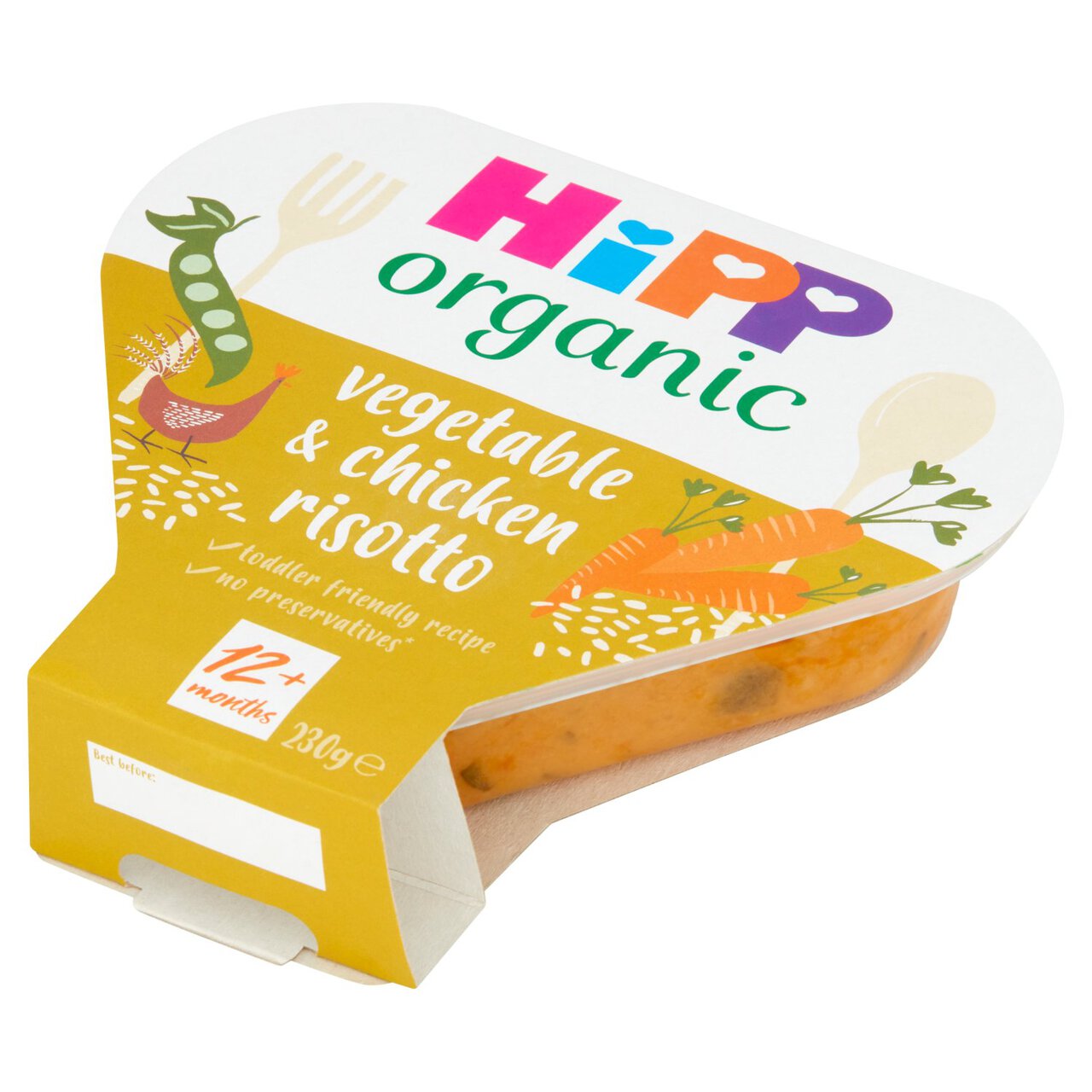 HiPP Organic Vegetable & Chicken Risotto Toddler Tray Meal 1-3 Years 230g