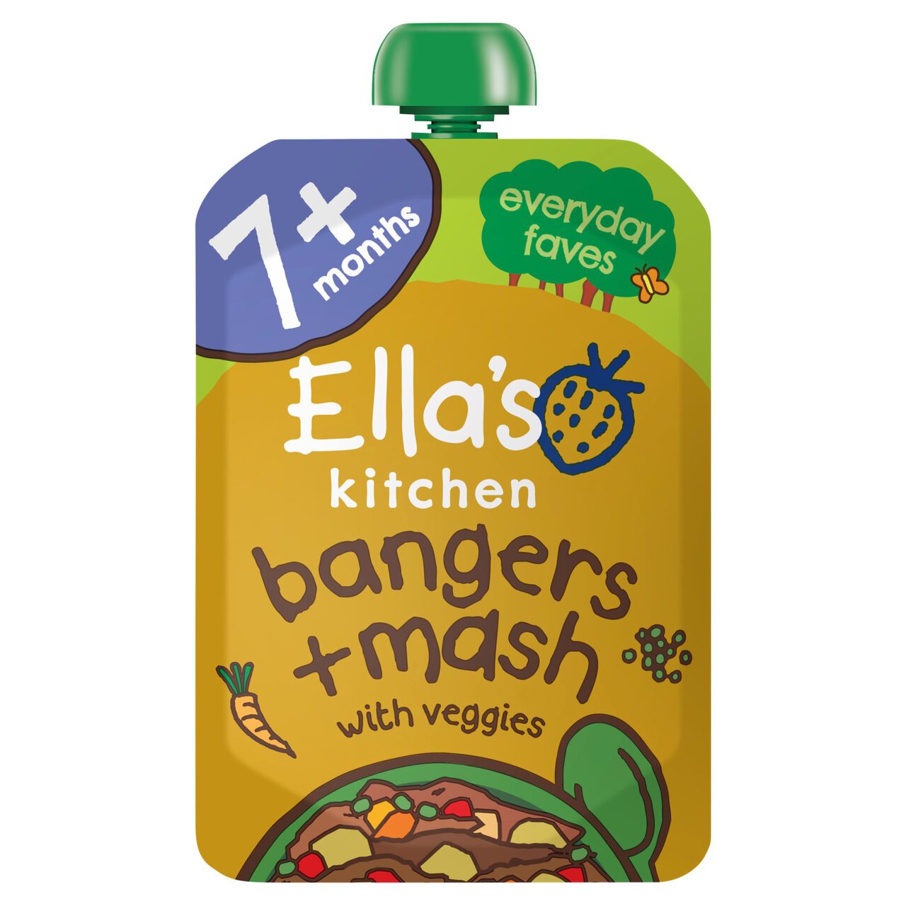 Ella's Kitchen Bangers and Mash Baby Food Pouch 7+ Months 130g