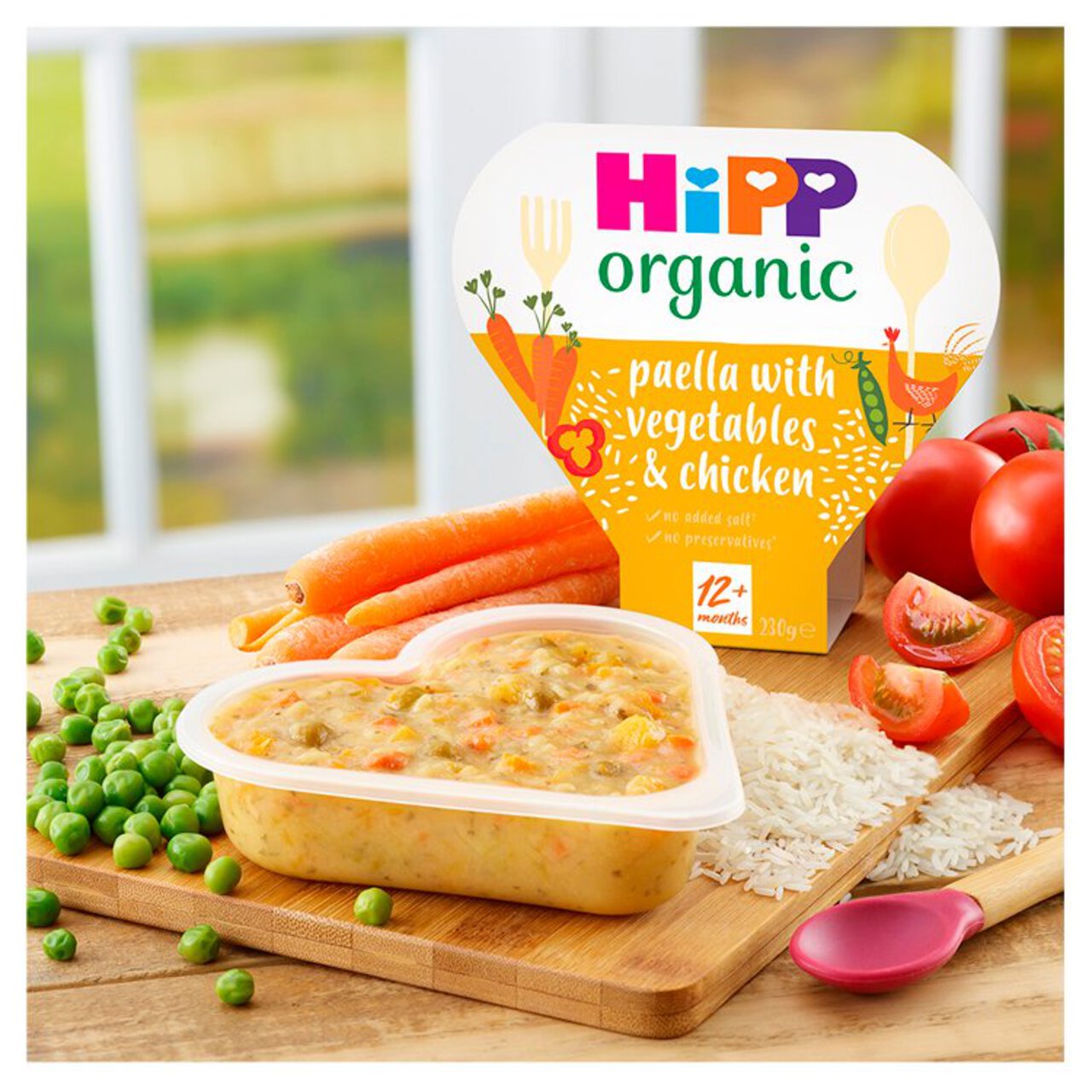 HiPP Organic Paella with Veg & Chicken Toddler Tray Meal 1-3 Years 230g