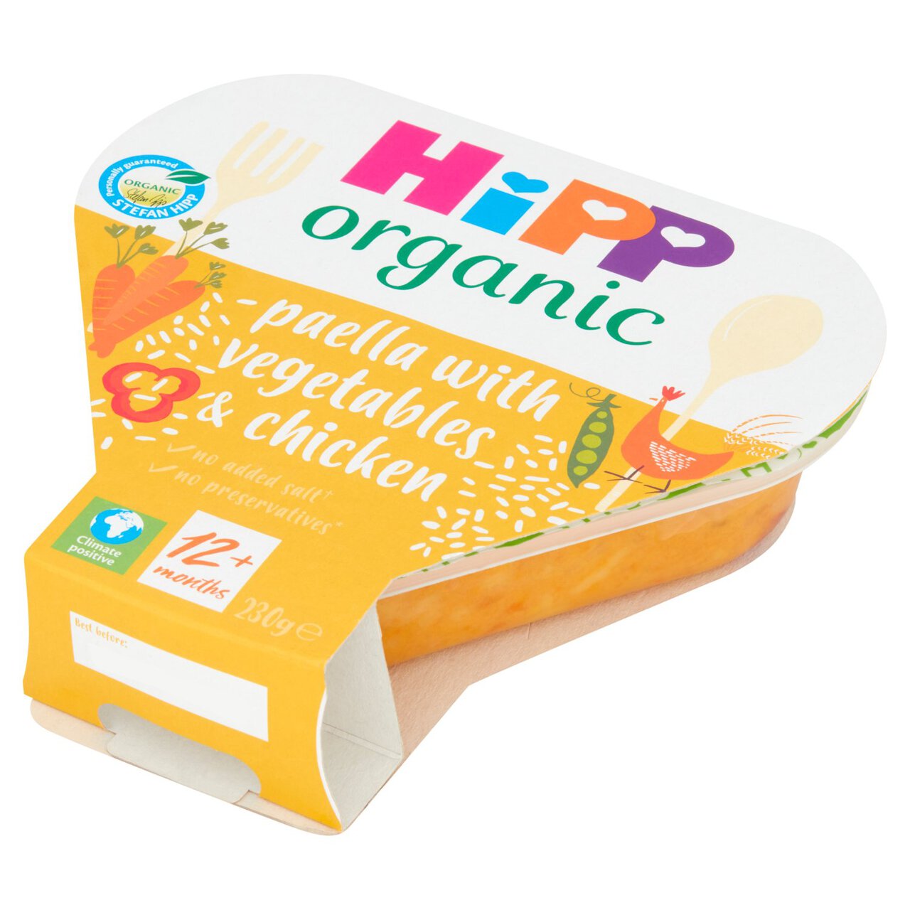 HiPP Organic Paella with Veg & Chicken Toddler Tray Meal 1-3 Years 230g