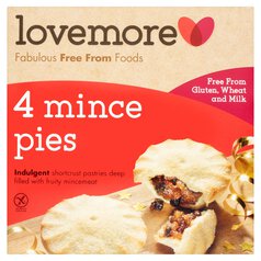 Lovemore Gluten Free Luxury Mince Pies 4 per pack