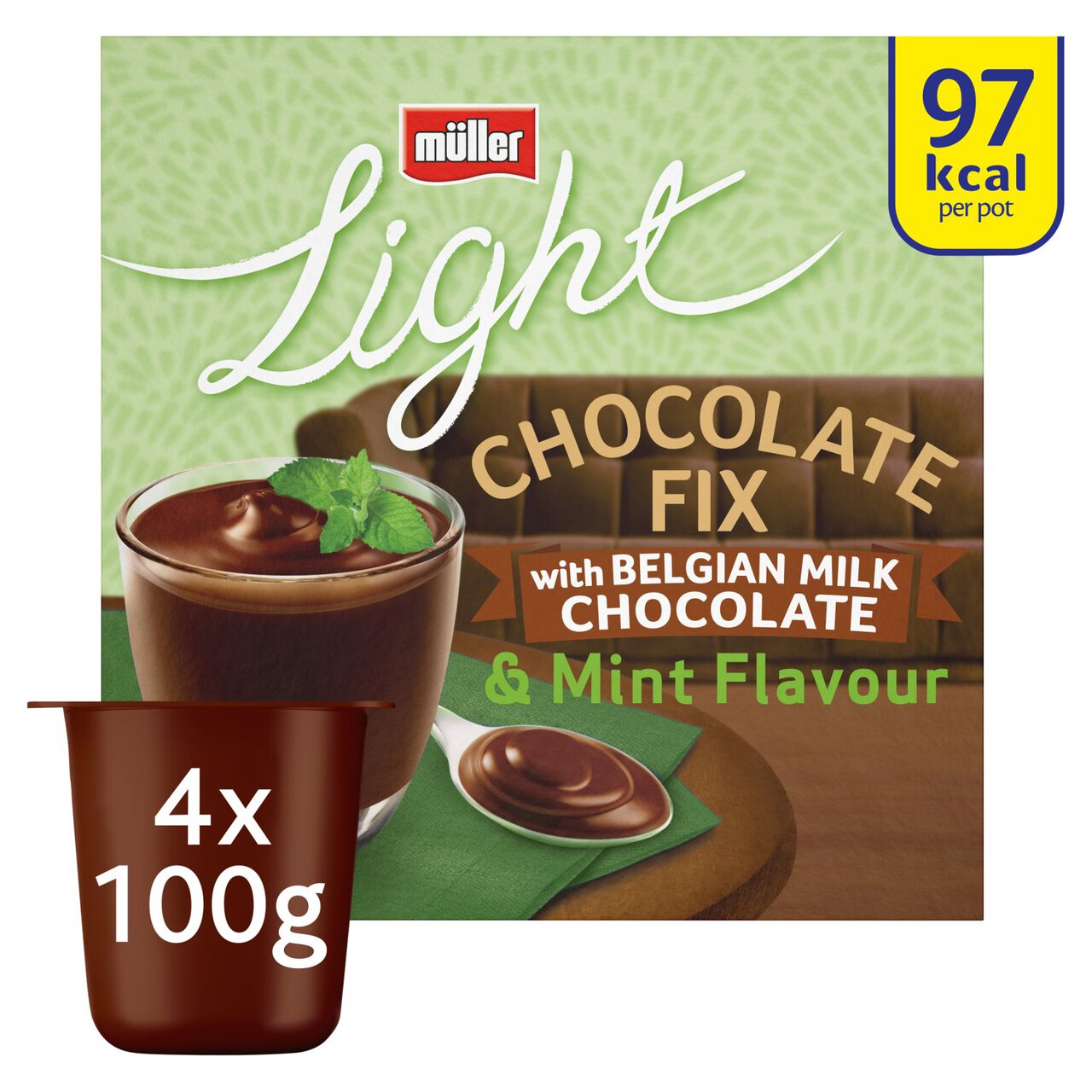 Muller Light Chocolate Fix Mint Chocolate 4 x 100g